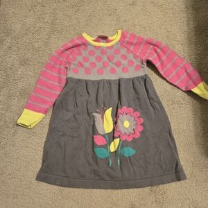 Hanna Andersson Spirits Bright Sweater Dress Antwerp Gray Size 100